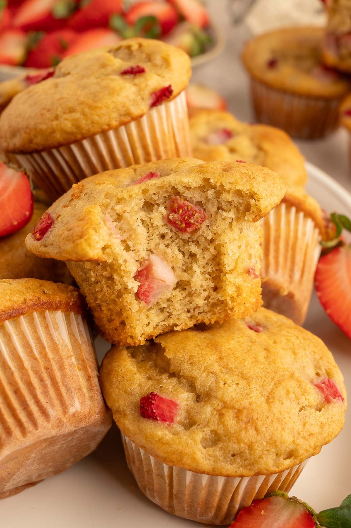 Strawberry Protein Muffins
