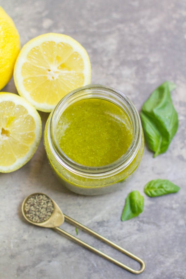 Easy Lemon Basil Vinaigrette The Clean Eating Couple