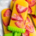 Healthy Strawberry Mango Popsicles