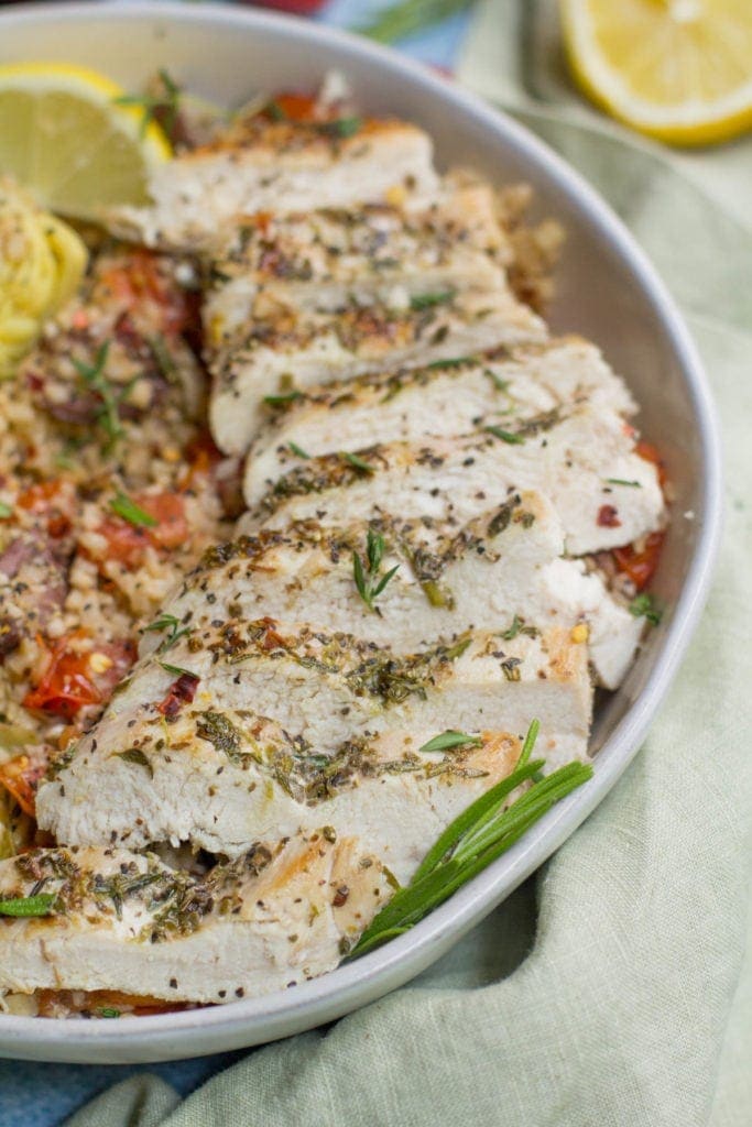 Greek Chicken Cauliflower Rice Bowls The Clean Eating Couple