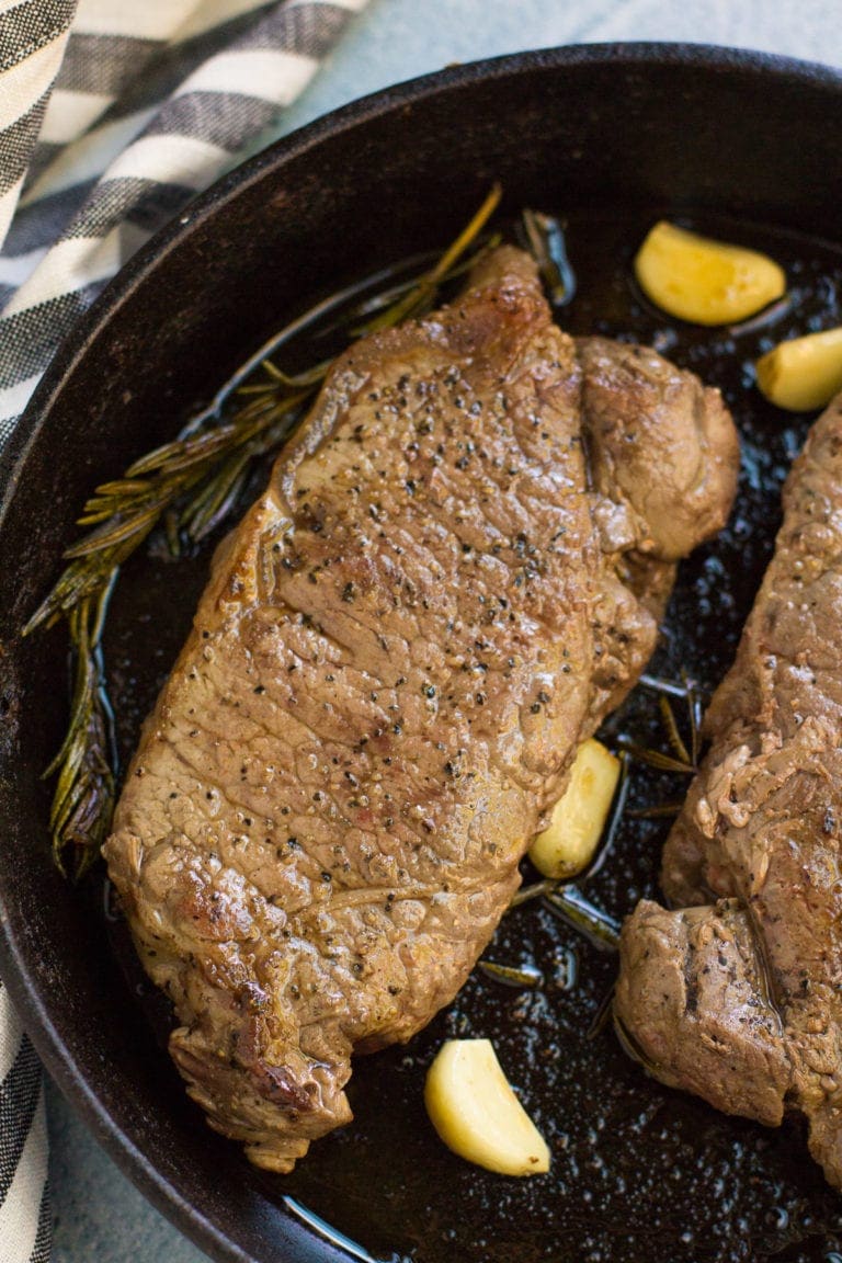 How To Cook A Steak In A Cast Iron Skillet The Clean Eating Couple