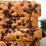 Gluten Free Zucchini Bread sliced and stacked on top of one another