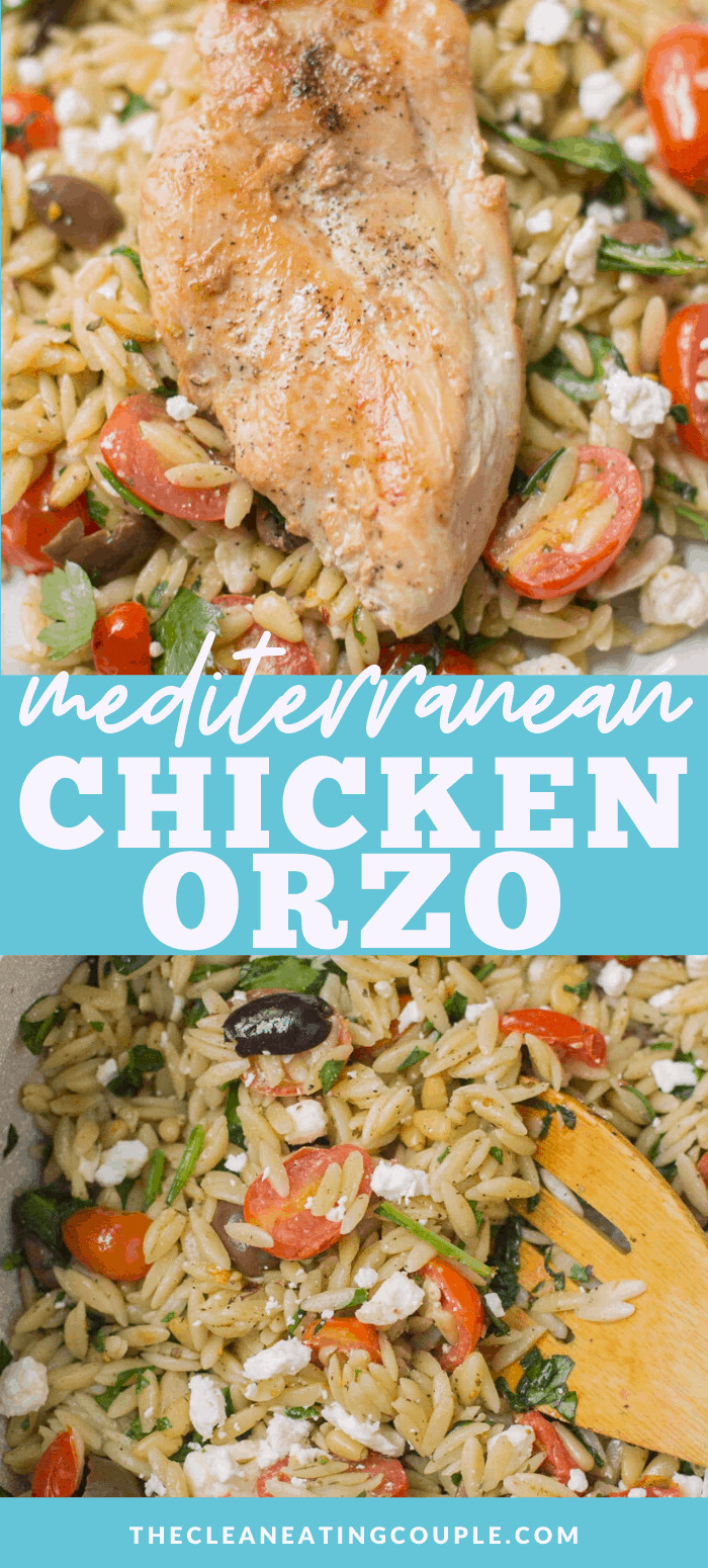 Healthy Mediterranean Chicken Orzo The Clean Eating Couple