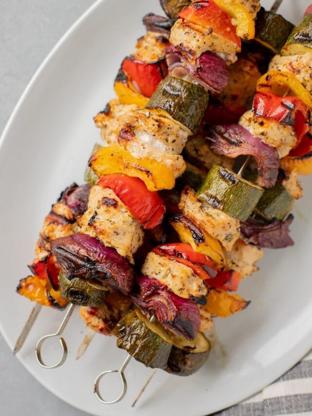 Greek Chicken Kabobs The Clean Eating Couple