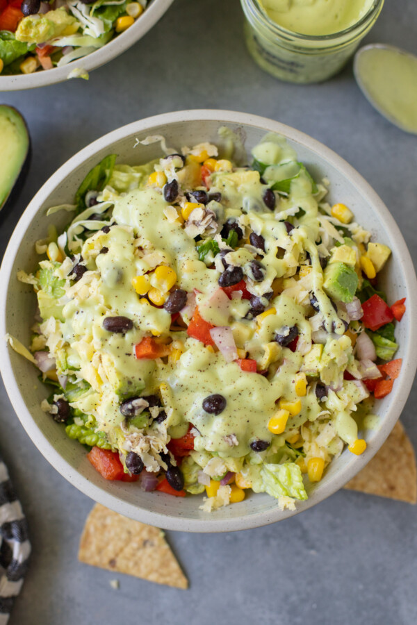 Easy Avocado Ranch Salad | The Clean Eating Couple