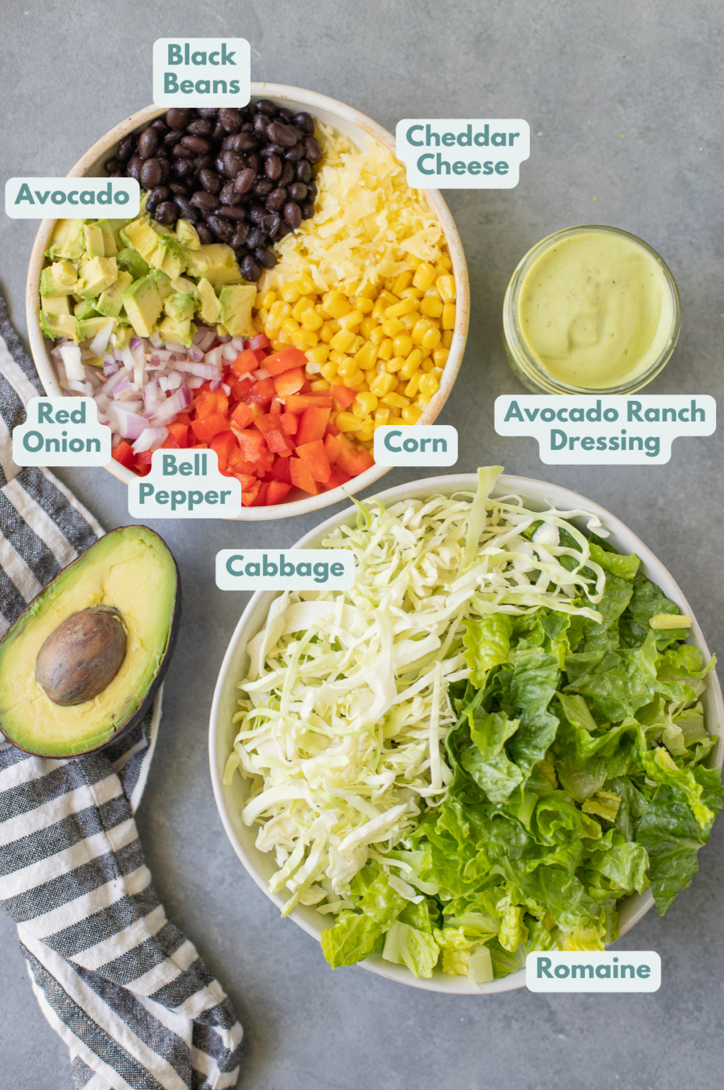 Easy Avocado Ranch Salad | The Clean Eating Couple