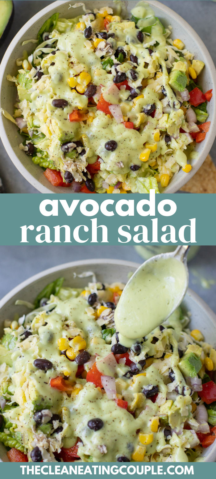 Easy Avocado Ranch Salad | The Clean Eating Couple