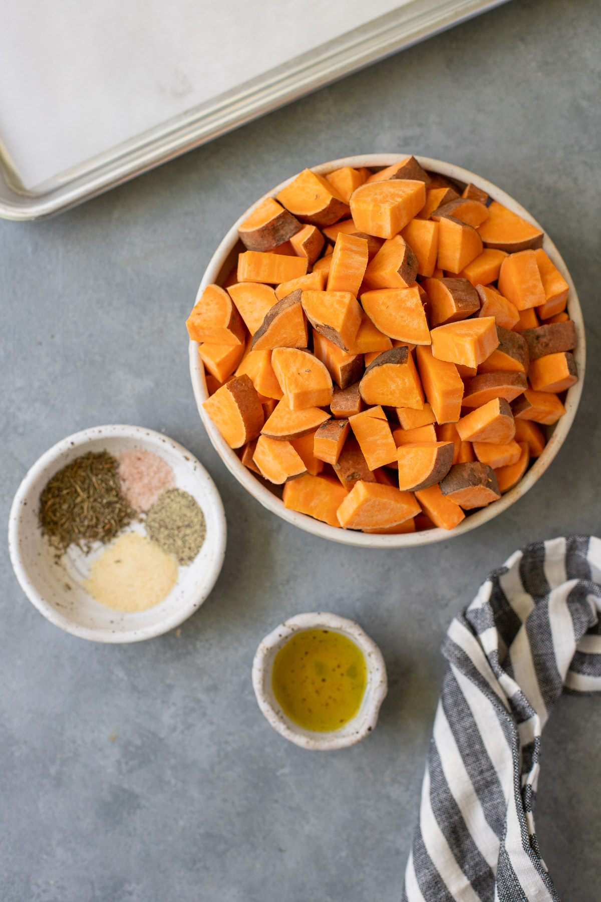 Savory Roasted Sweet Potato Cubes The Clean Eating Couple
