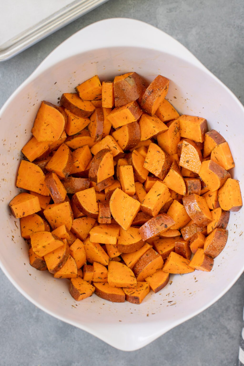 Savory Roasted Sweet Potato Cubes The Clean Eating Couple