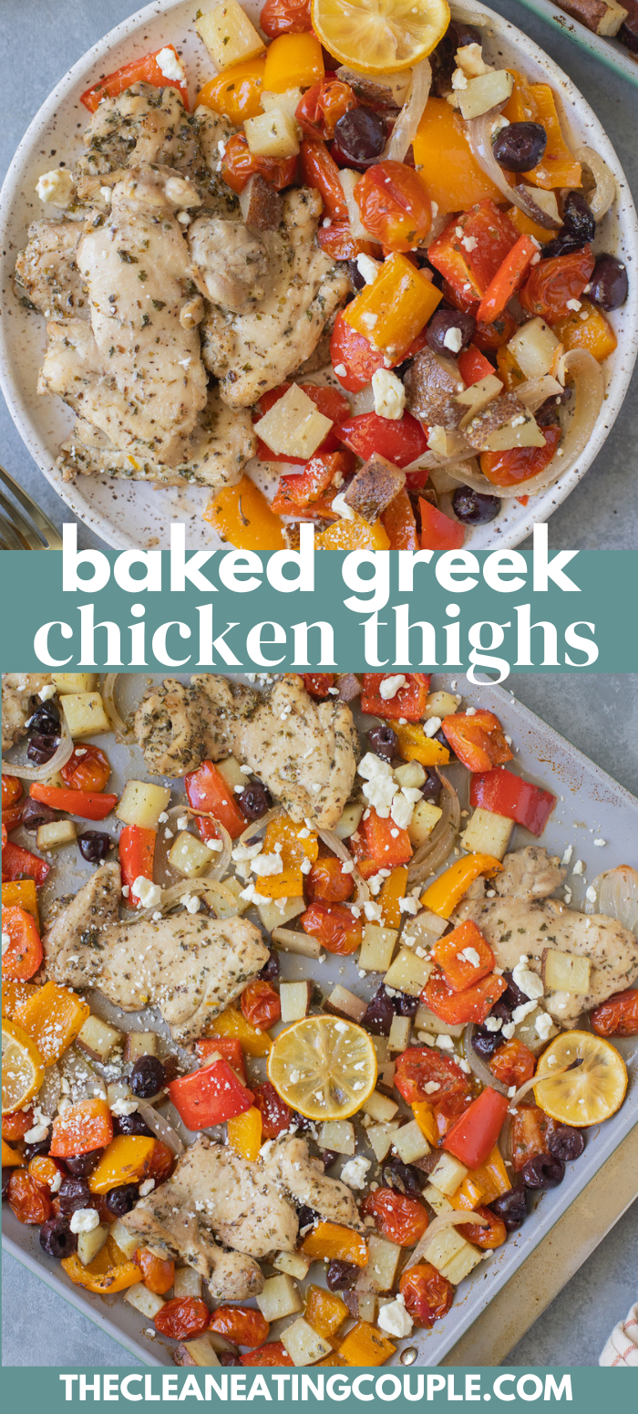 Greek Chicken Thighs Recipe (Sheet Pan) The Clean Eating Couple