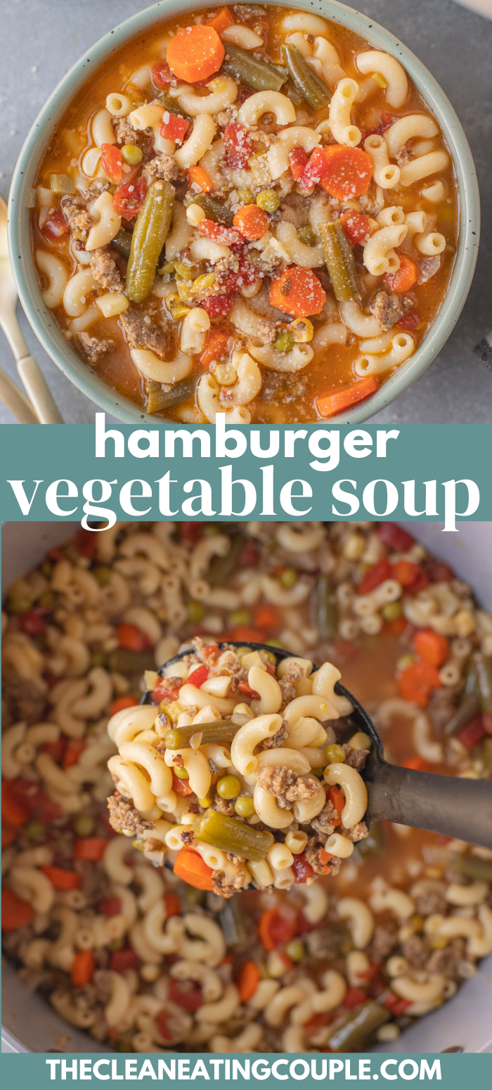 Vegetable Beef Soup with Hamburger | The Clean Eating Couple