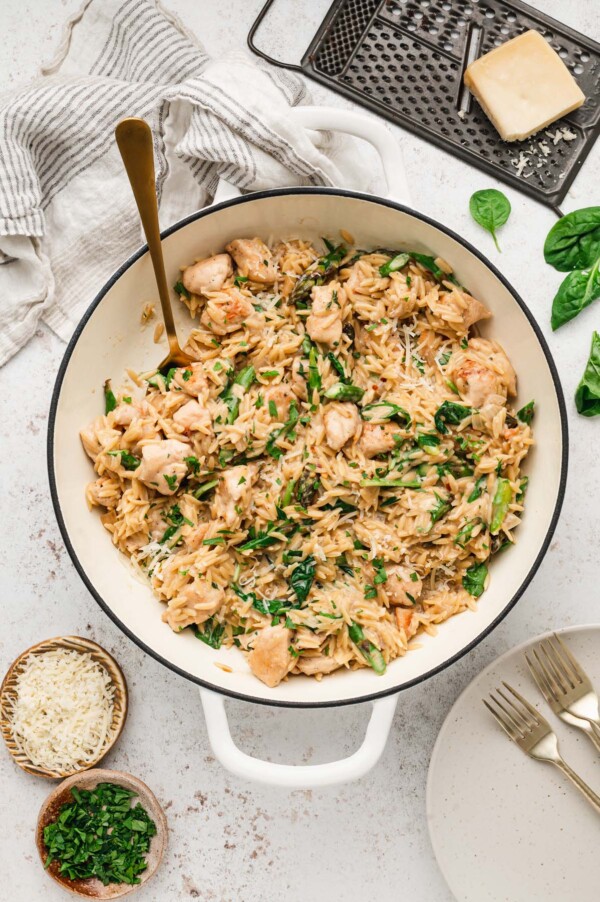 One Pot Chicken Orzo | The Clean Eating Couple