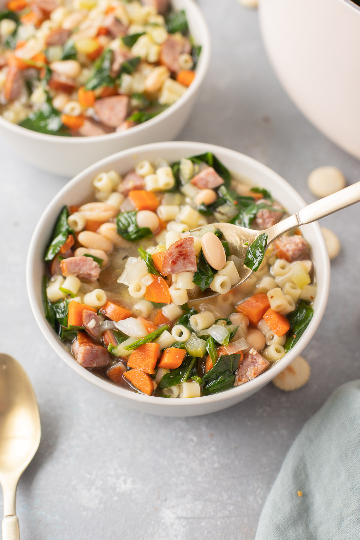 Kielbasa Soup with Beans | The Clean Eating Couple
