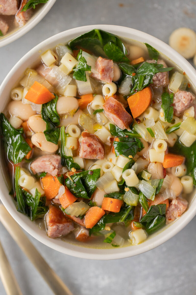 Kielbasa Soup with Beans | The Clean Eating Couple