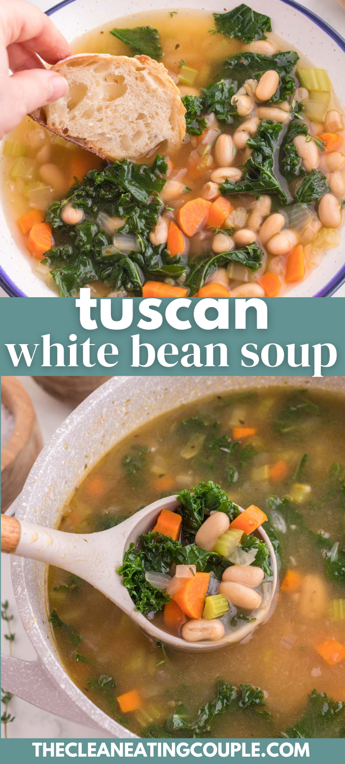 Tuscan White Bean Soup | The Clean Eating Couple