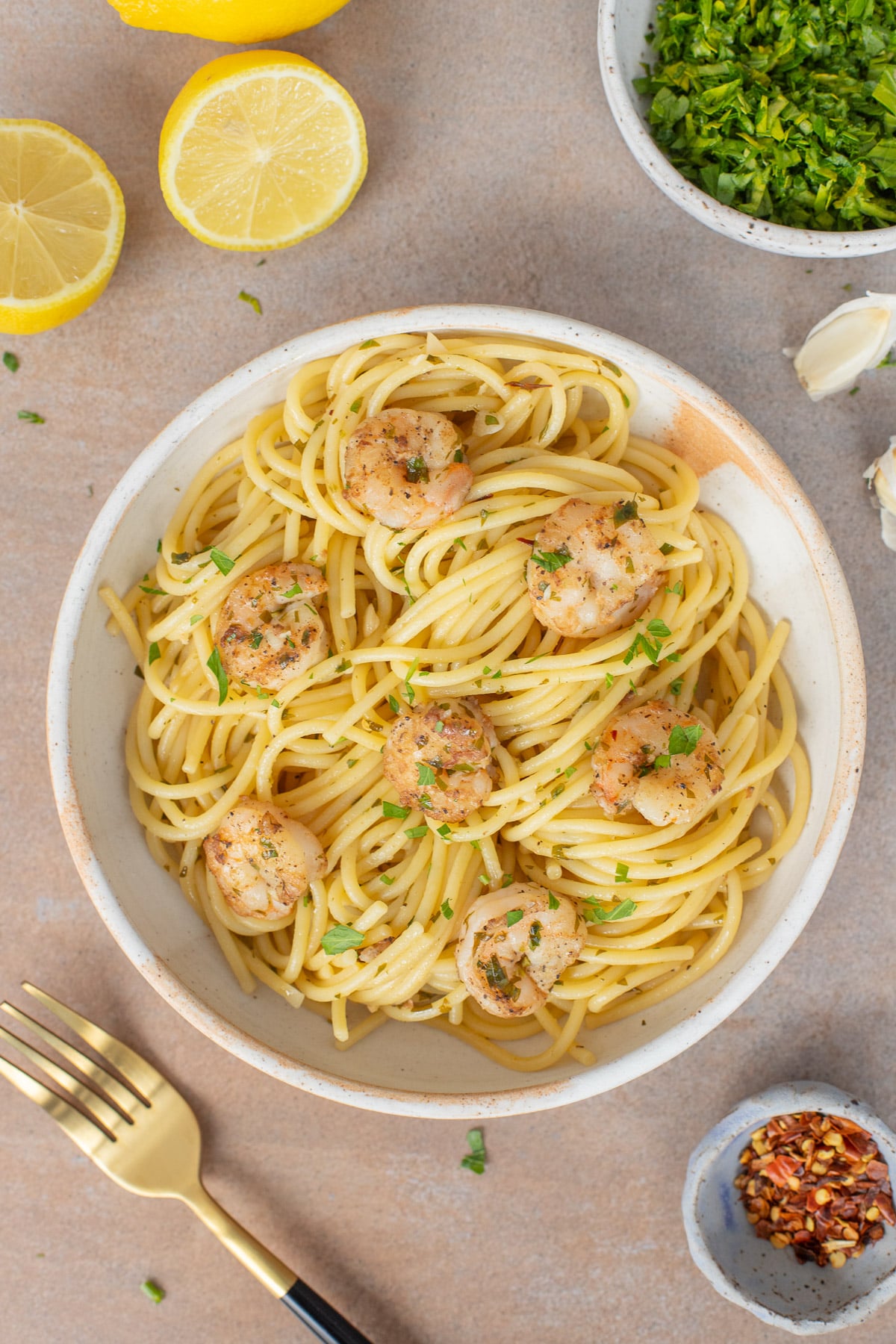Healthy Shrimp Scampi