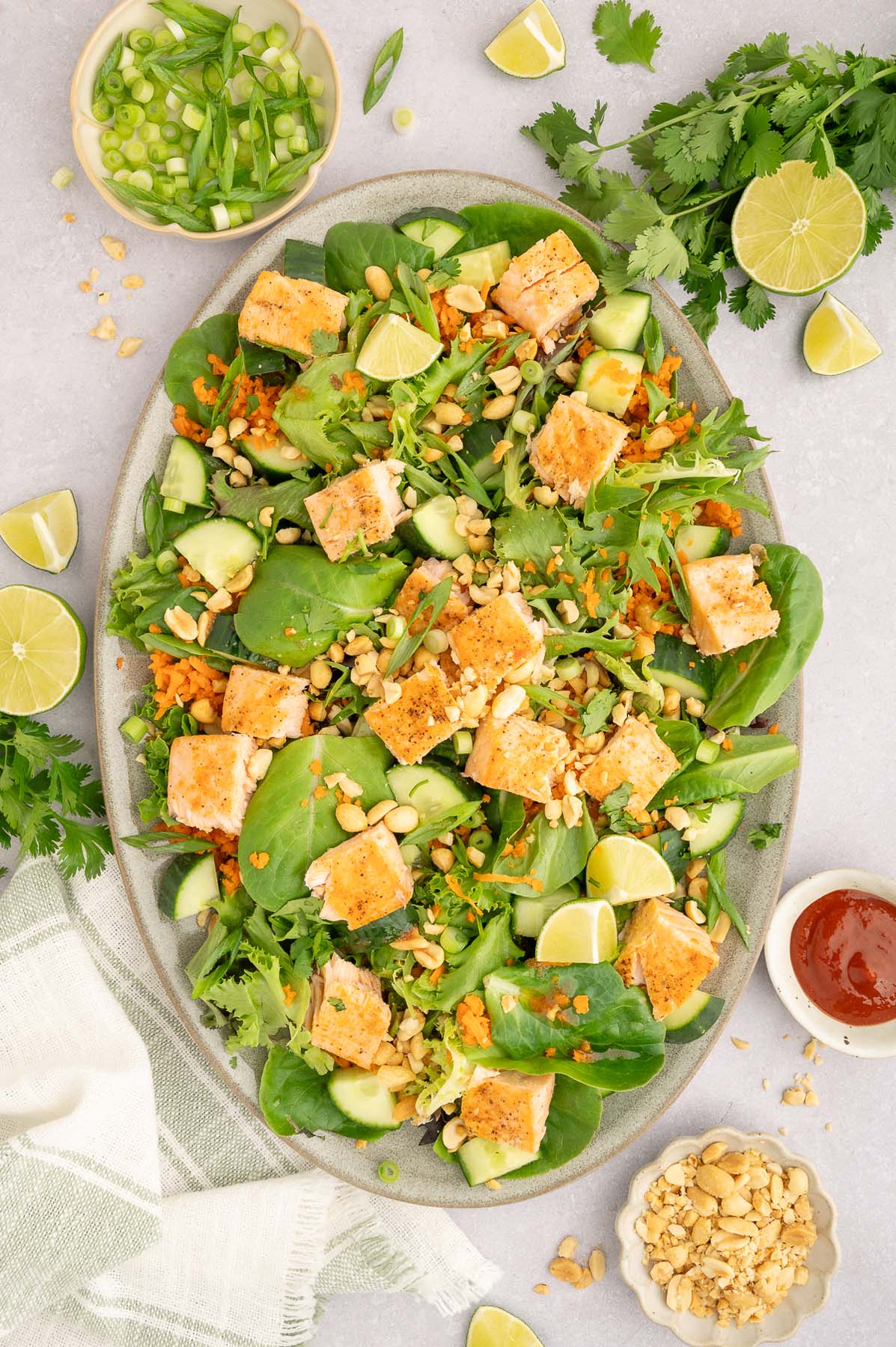 Sweet Chili Salmon Salad