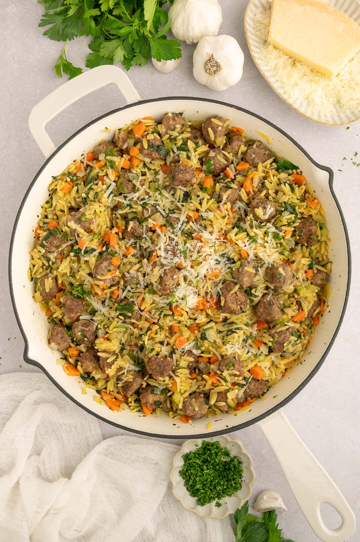 One Pot Italian Wedding Orzo