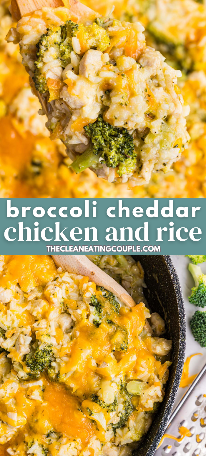 Broccoli Cheddar Chicken and Rice - The Clean Eating Couple