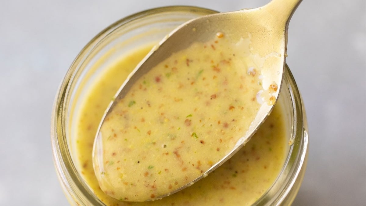 Lemon Dijon Dressing | Easy Creamy Vinaigrette Recipe