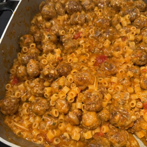 One Pot Meatball Pasta