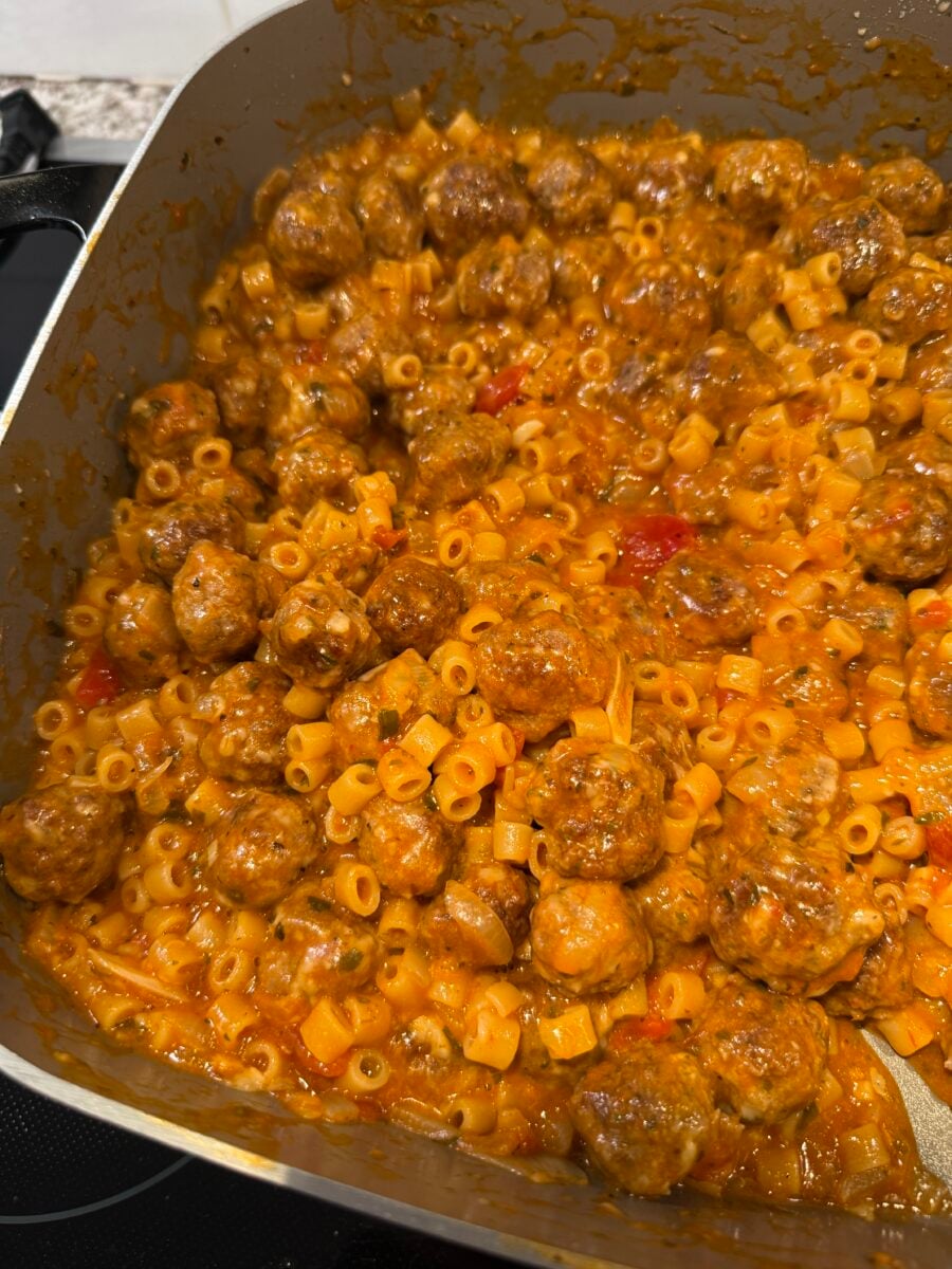 One Pot Meatball Pasta